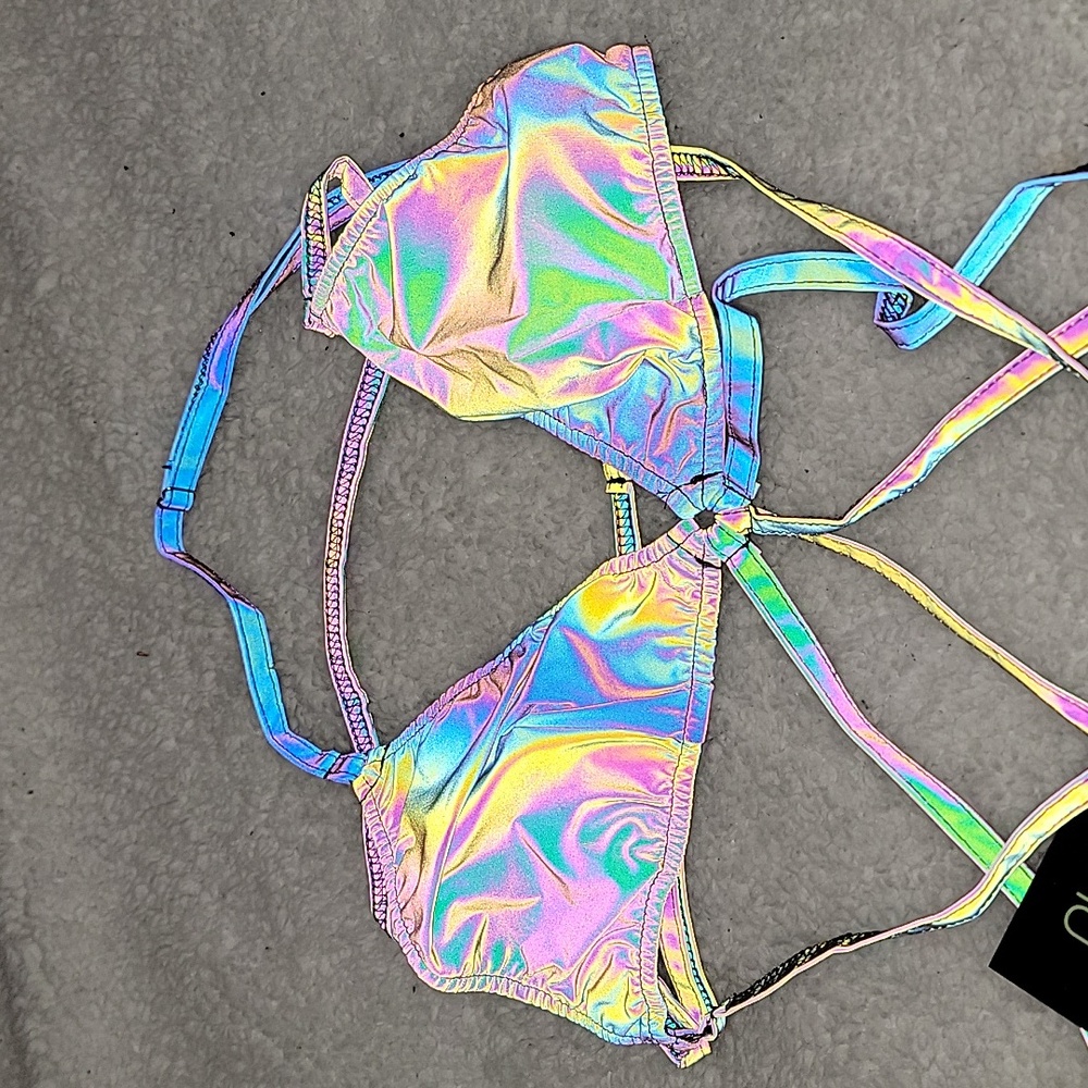 DOLLS KILL X CLUB EXX REFLECTIVE BODYSUIT - Picture 7 of 12